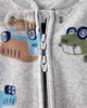 Carter's Pijama din microfleece Gray Truck foto
