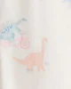 Carter's Pijama din bumbac cu botosei Ivory Multi Dino foto