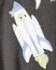 Carter's Пижама из флиса с пинетками Grey Rocket Ship foto