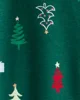 Carter's Pijama din bumbac Christmas Tree Green Mini foto