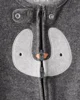 Carter's Pijama din microfleece Gray Penguin Face foto