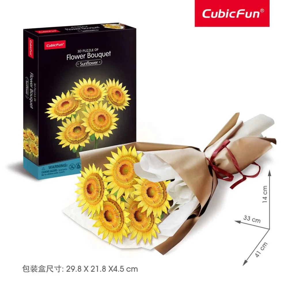 3D-пазл CubicFun Подсолнух, 180 элементов foto