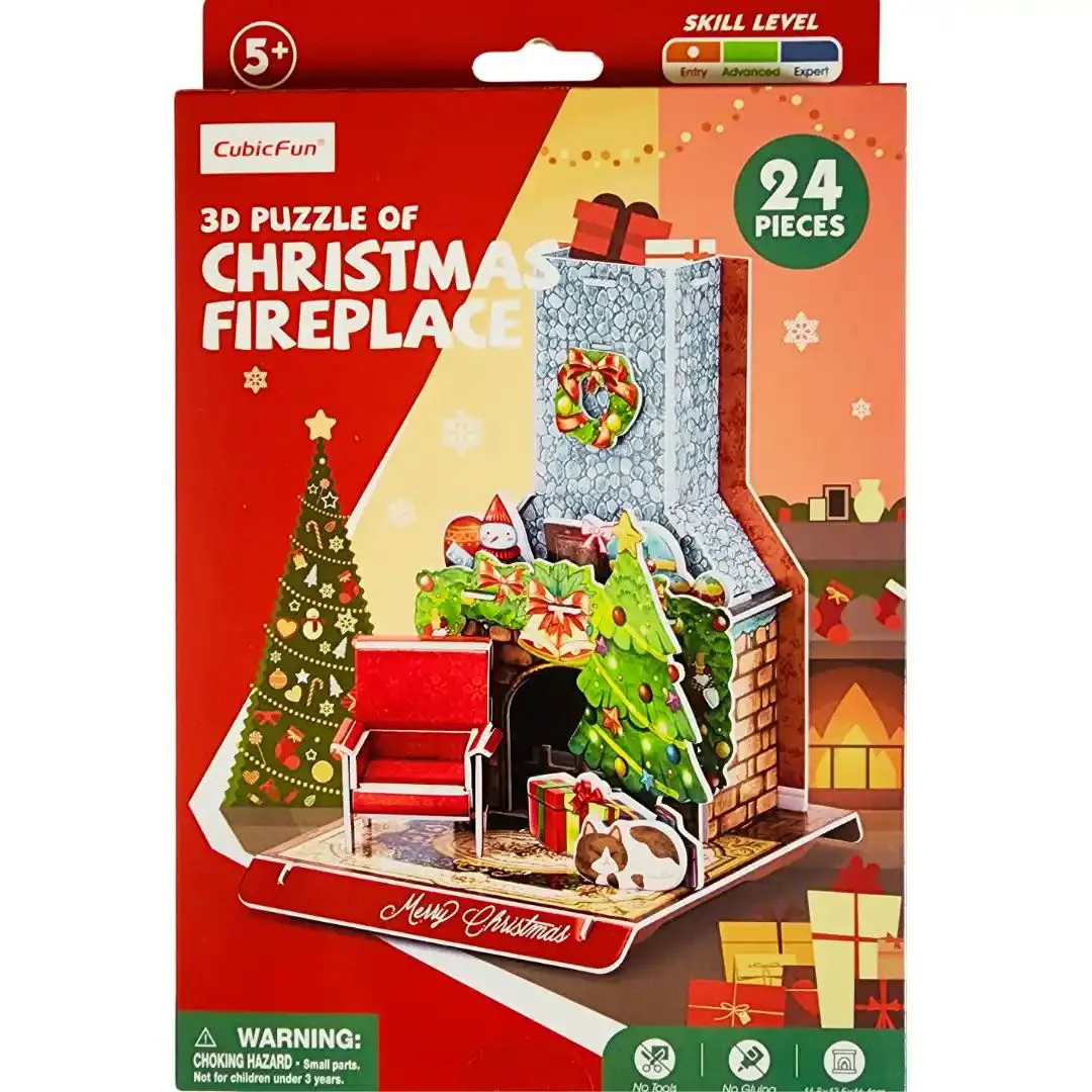 3D Puzzle CubicFun Semineu de Craciun, 24 piese foto