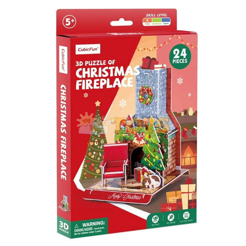 3D Puzzle CubicFun Semineu de Craciun, 24 piese foto