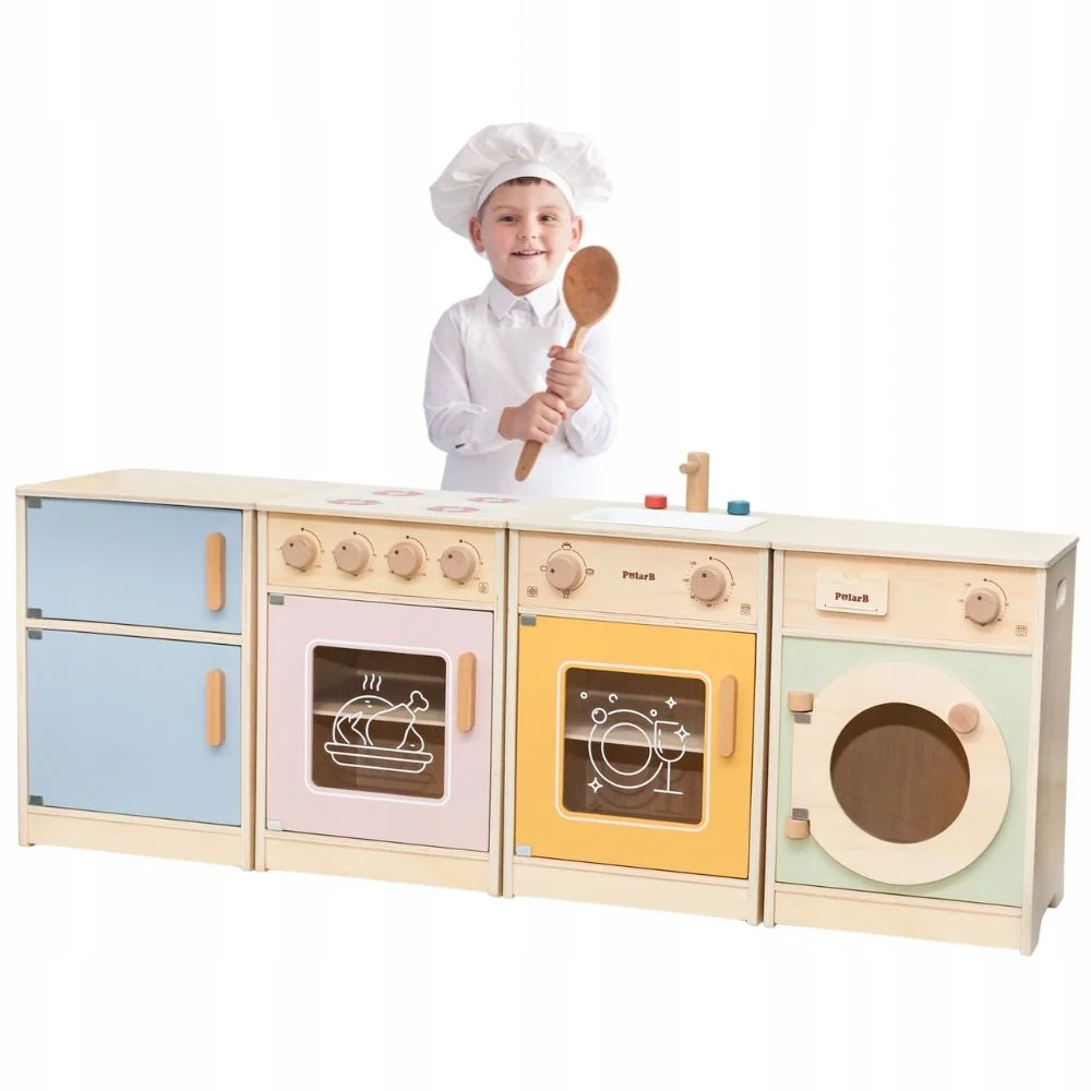 Деревянная кухня Viga Toys PolarB, многоцветный foto
