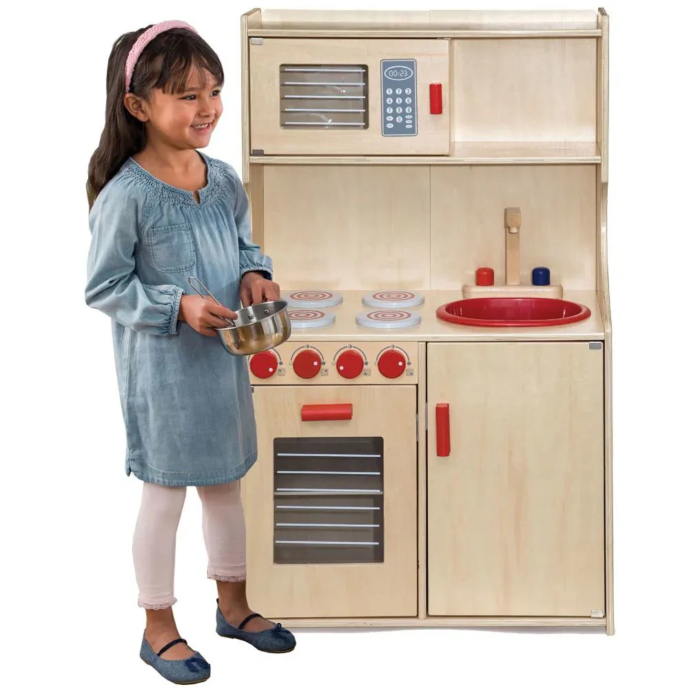 Bucatarie moderna din lemn Viga Toys Natural foto