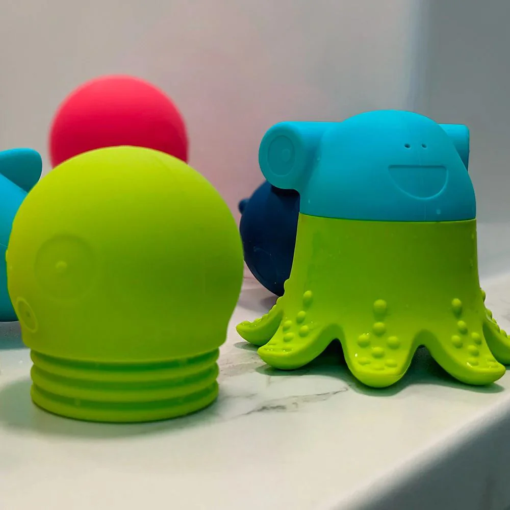 Набор силиконовых игрушек для ванны BBluv Buddies, 6 шт. foto
