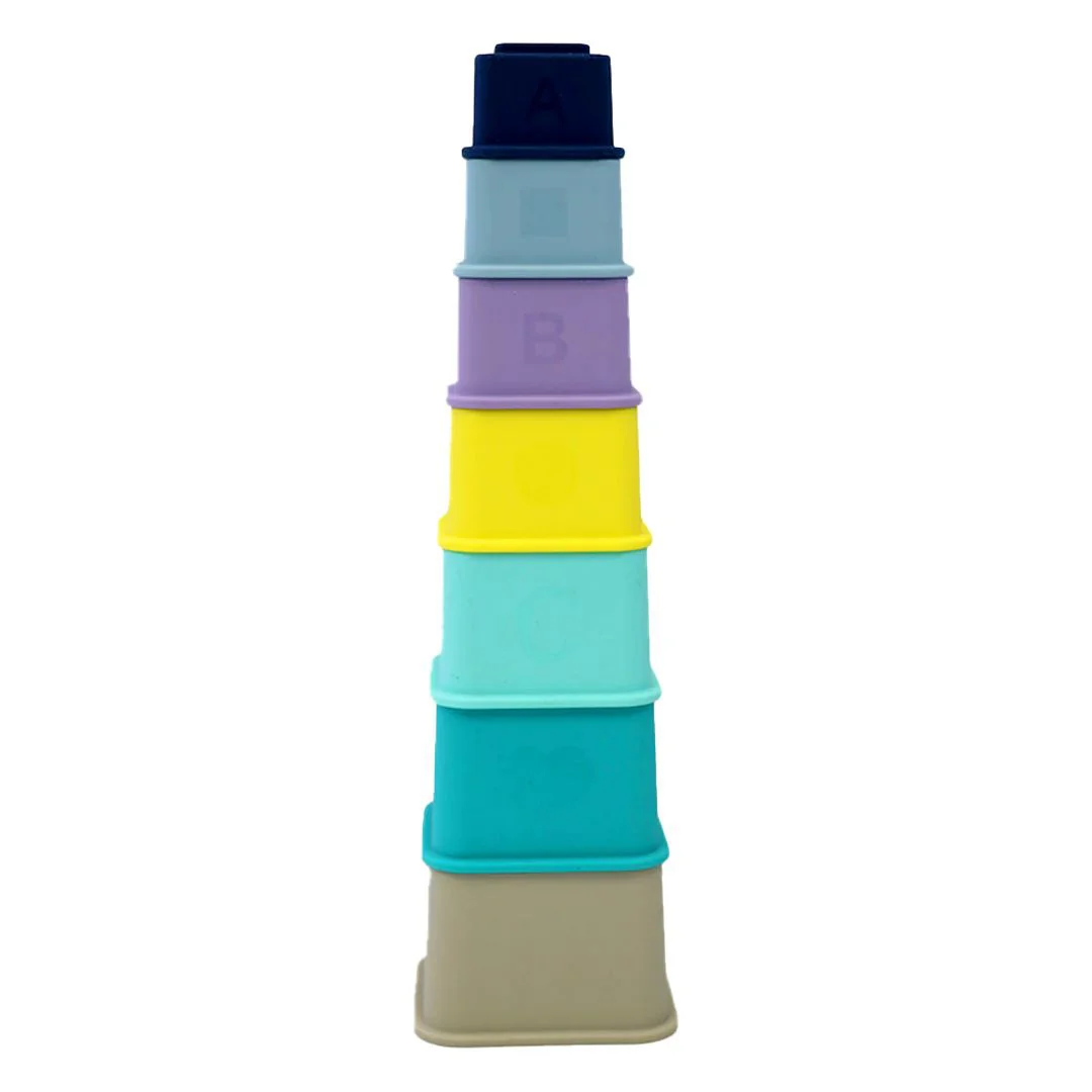 Набор силиконовых кубиков BBluv Stack, 7 шт. foto