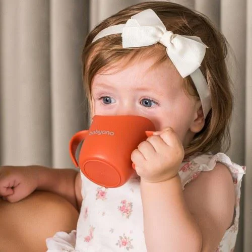 Cana ergonomica pentru antrenament BabyOno Beige foto