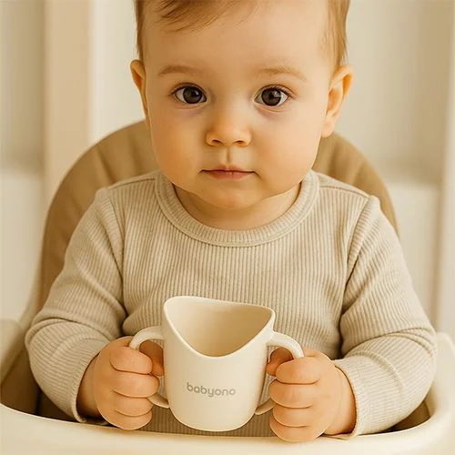 Cana ergonomica pentru antrenament BabyOno Beige foto