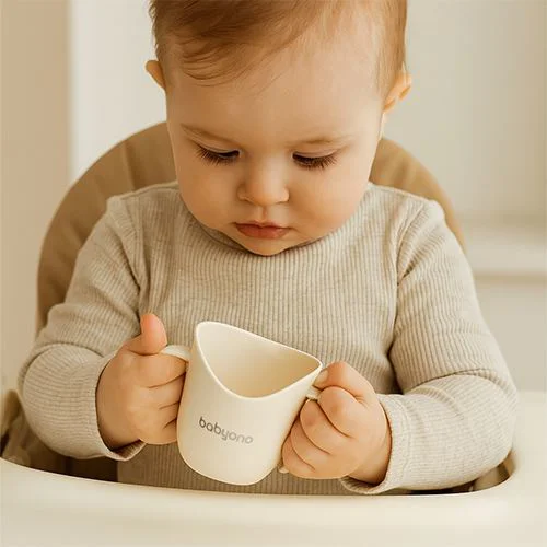 Cana ergonomica pentru antrenament BabyOno Beige foto