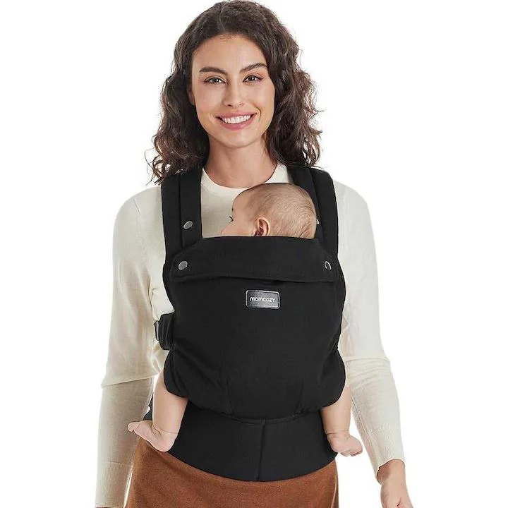 Эргономичный рюкзак‑кенгуру Momcozy Newborn to Toddler Cotton Black foto