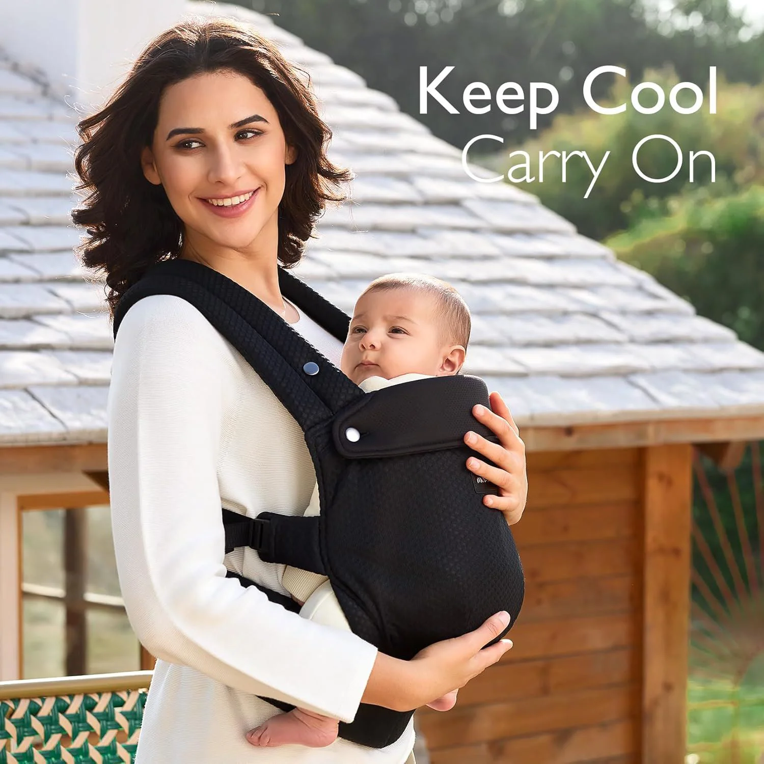 Эргономичный рюкзак‑кенгуру Momcozy Newborn to Toddler Air Mesh Black foto