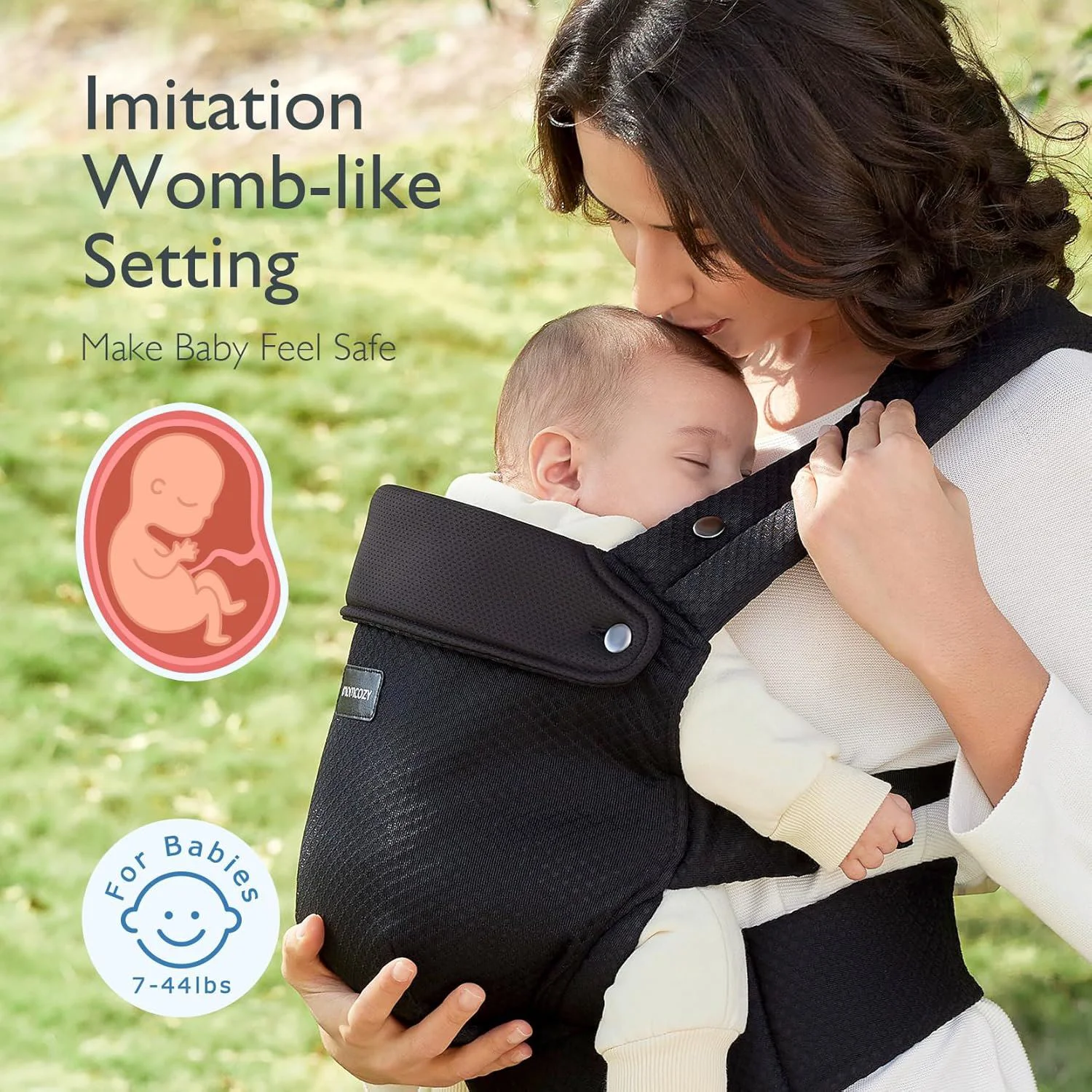 Эргономичный рюкзак‑кенгуру Momcozy Newborn to Toddler Air Mesh Black foto