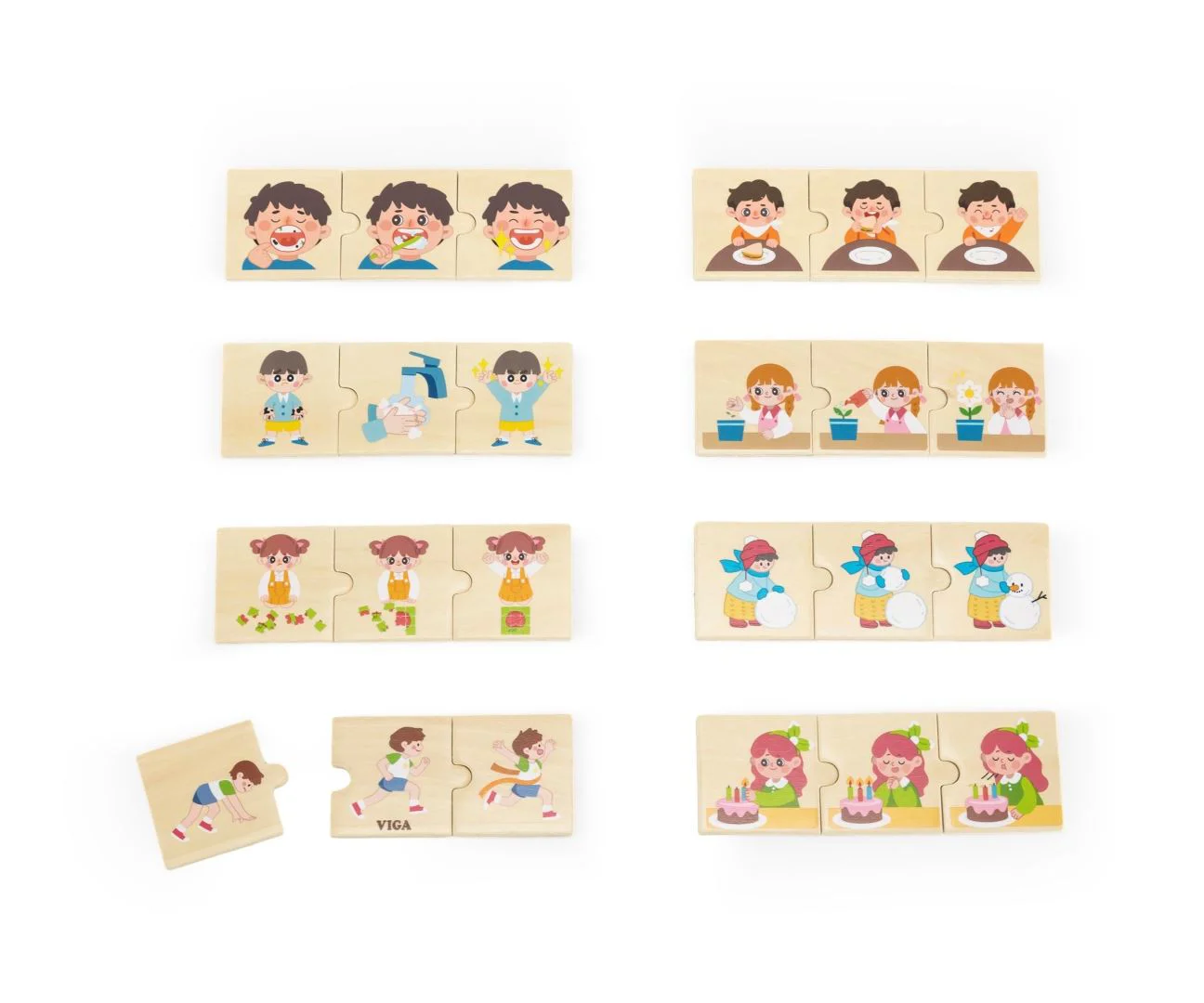Joc logic de puzzle Viga Toys Activitati zilnice, 24 piese foto
