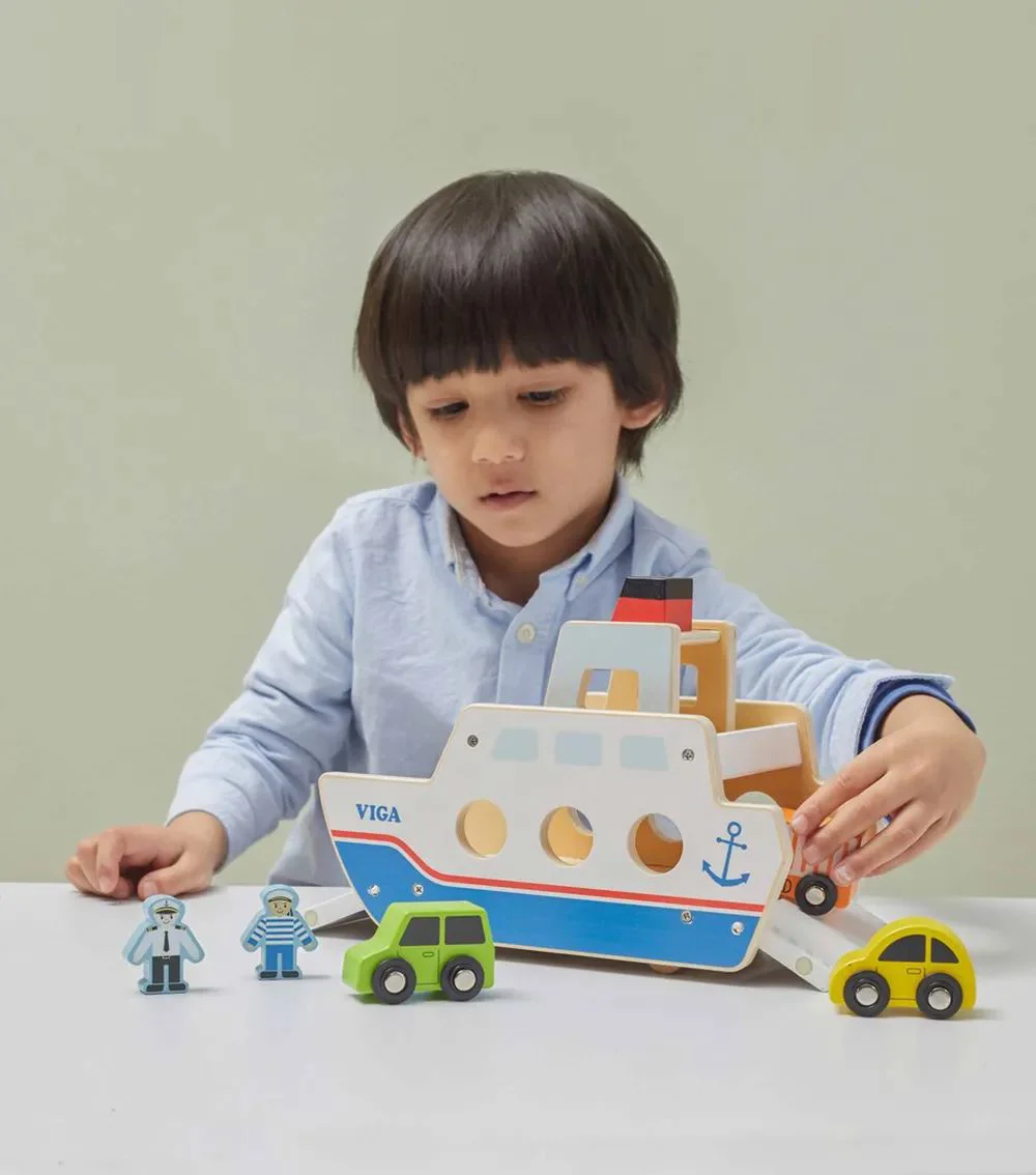 Set de joaca Viga Toys Feribot din lemn foto