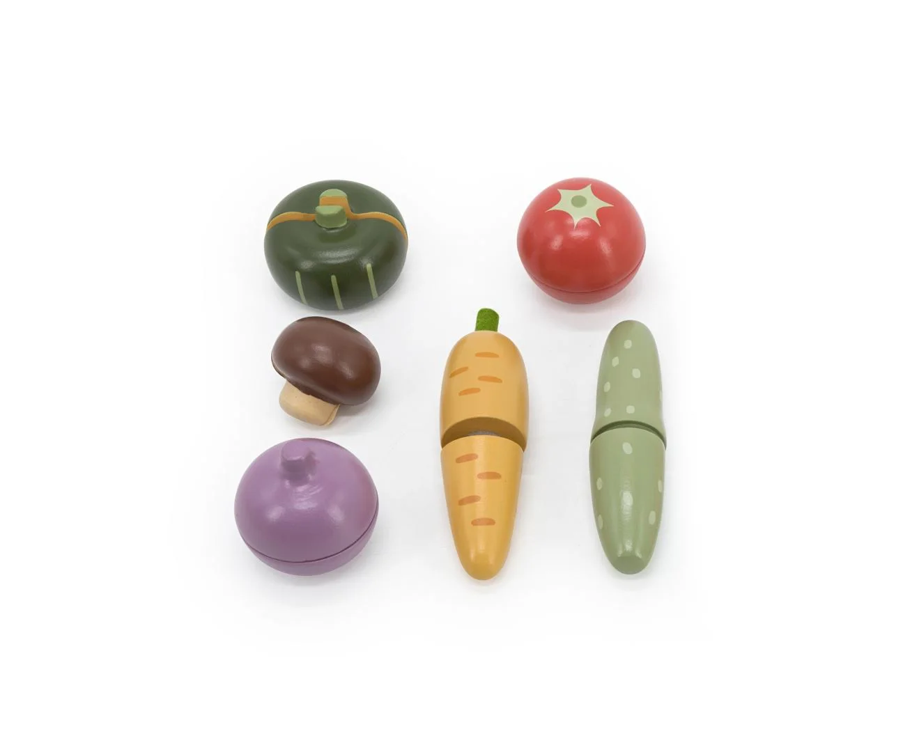 Set din lemn Viga Toys Legume de taiat foto