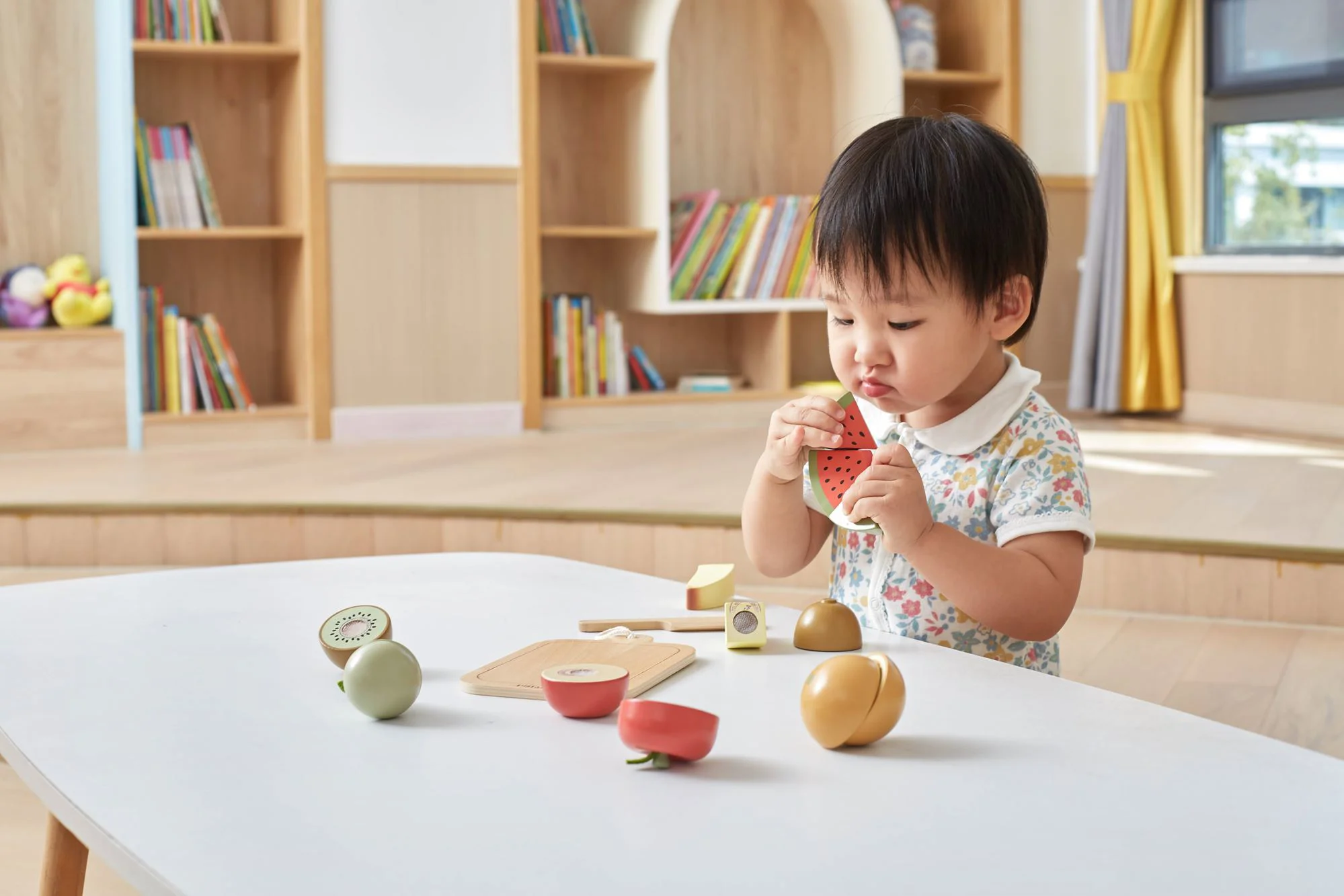 Set din lemn Viga Toys Polar B Fructe de taiat foto
