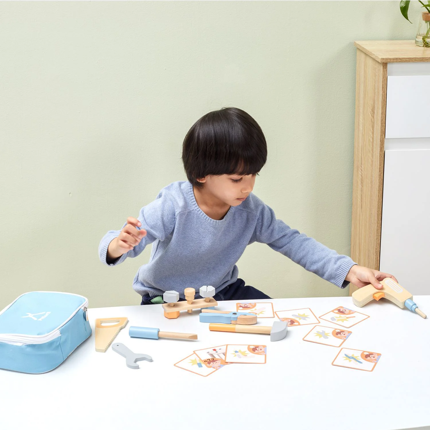 Set de joaca din lemn Viga Toys PolarB Trusa de unelte foto