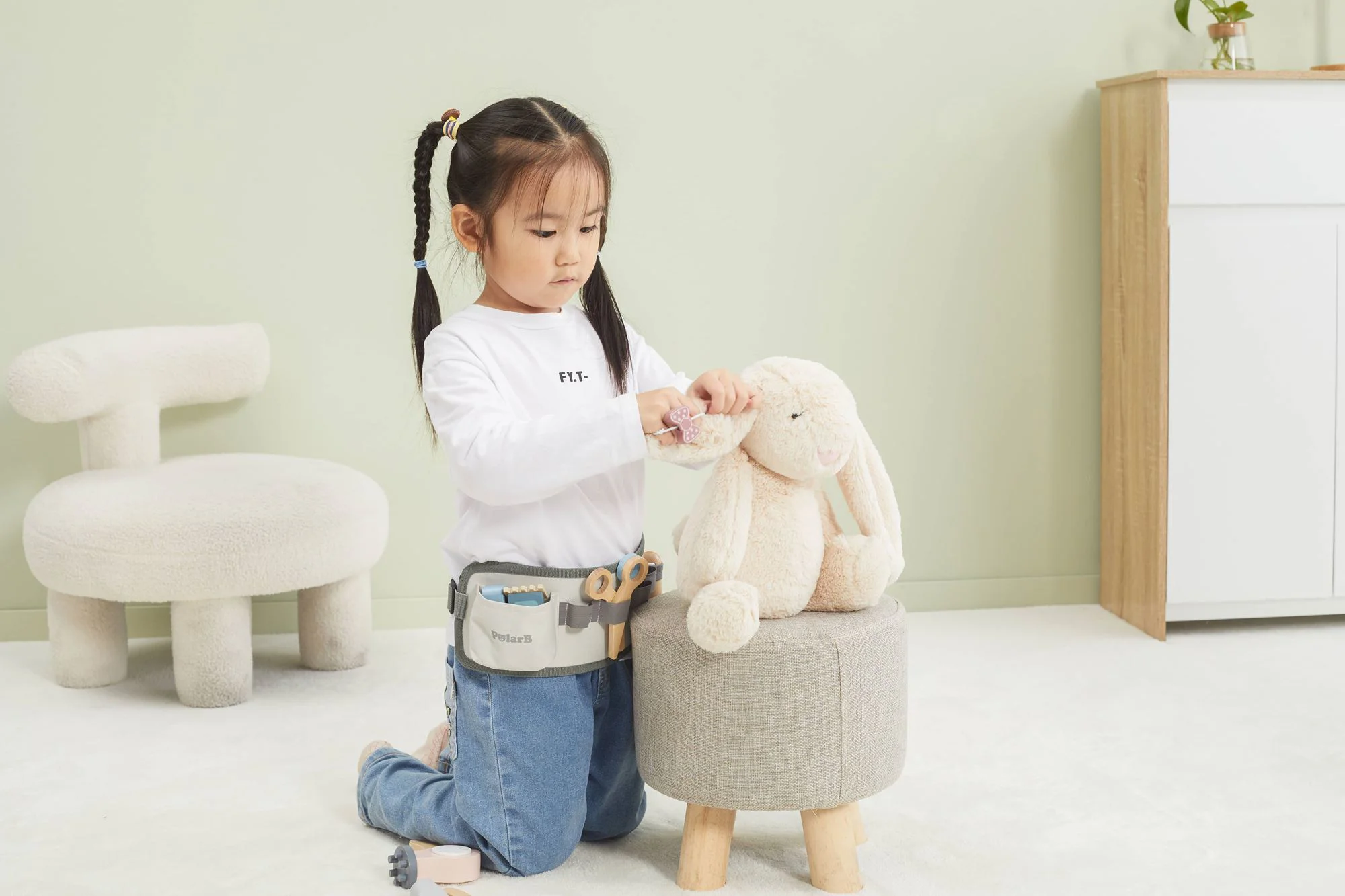 Set din lemn Viga Toys PolarB Intrumente pentru coafat foto