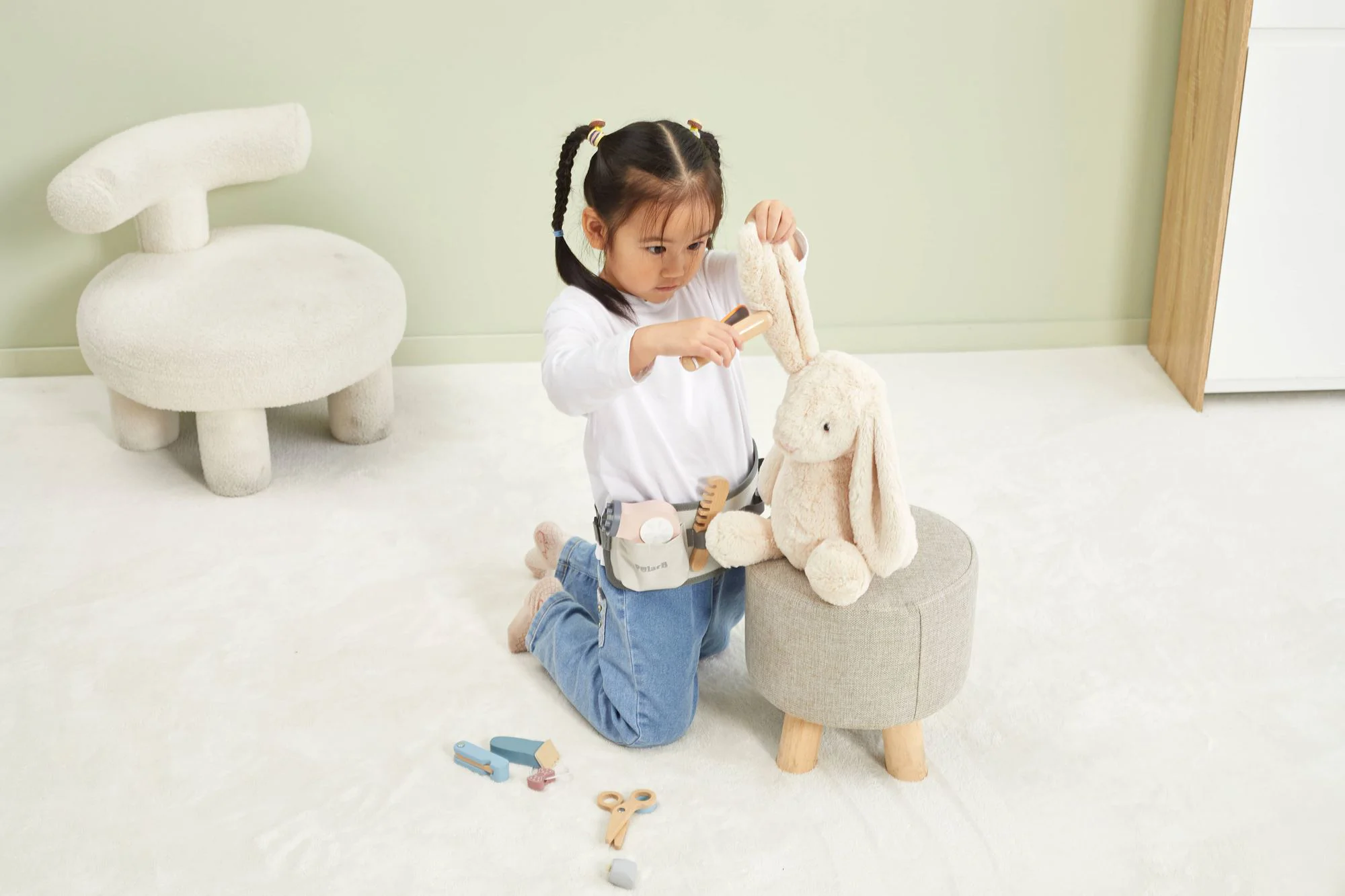 Set din lemn Viga Toys PolarB Intrumente pentru coafat foto