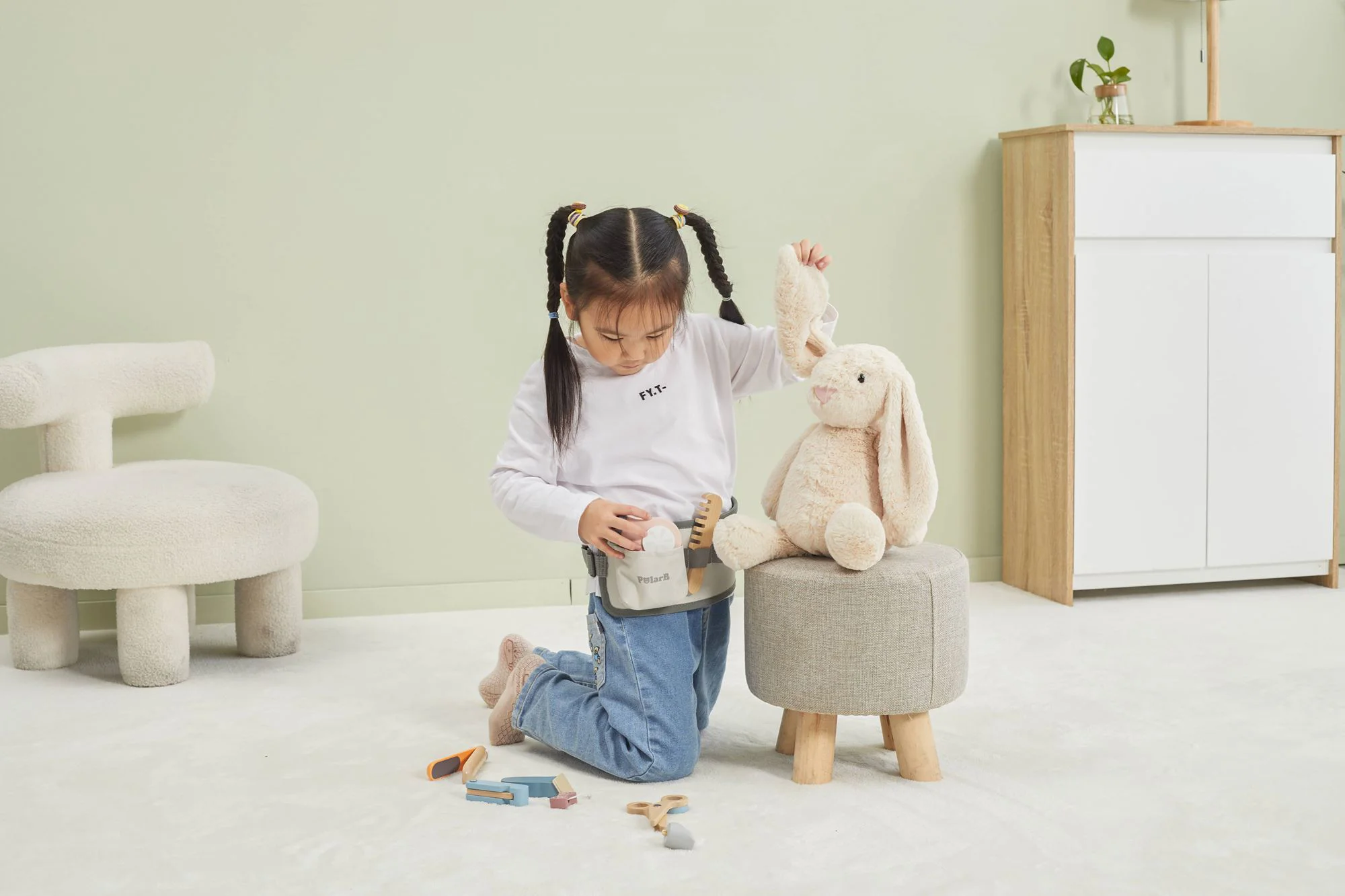 Set din lemn Viga Toys PolarB Intrumente pentru coafat foto
