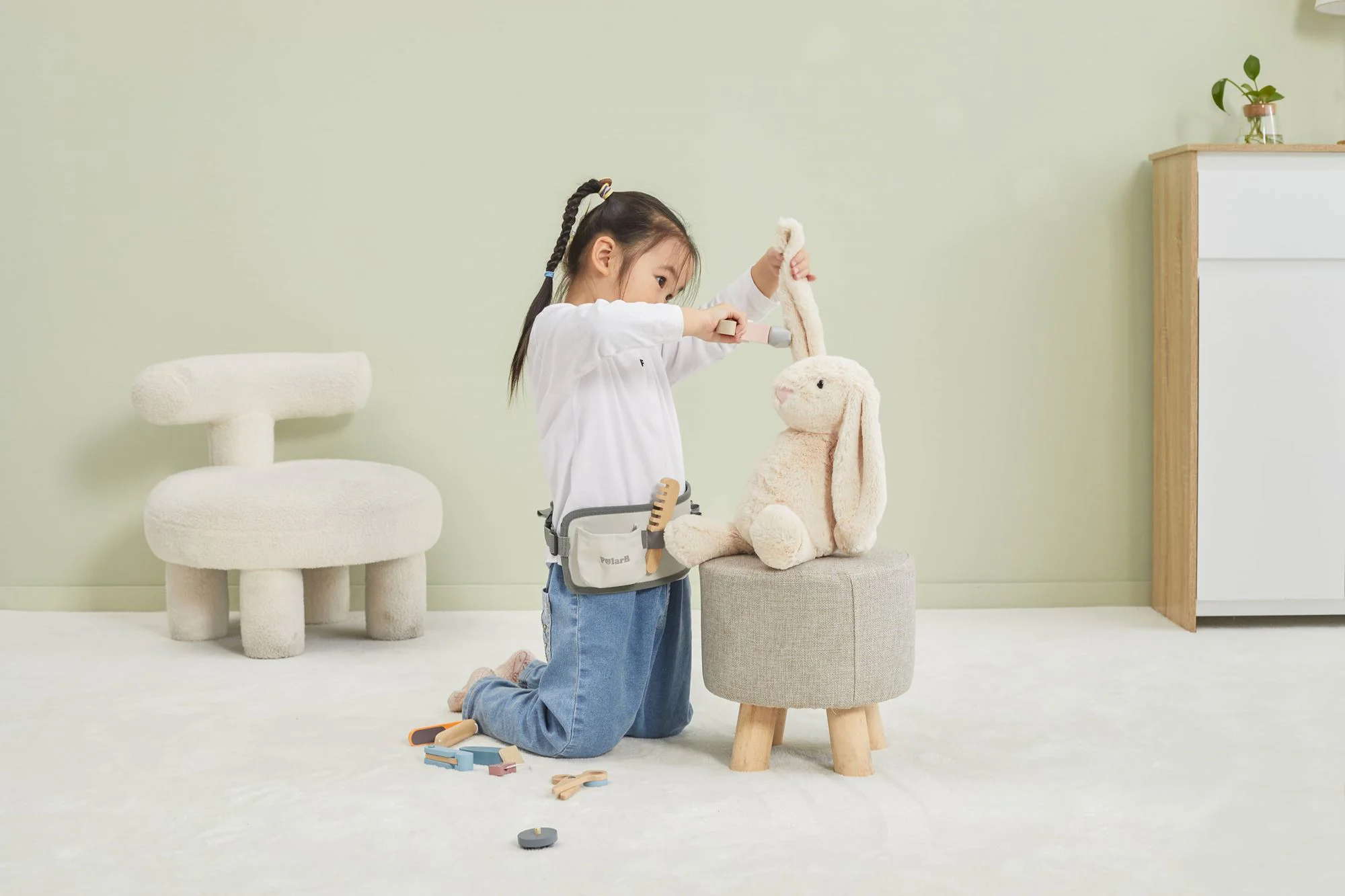 Set din lemn Viga Toys PolarB Intrumente pentru coafat foto