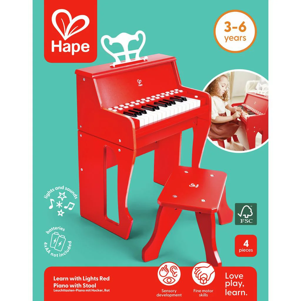 Электропианино Hape с креслом и подсветкой foto