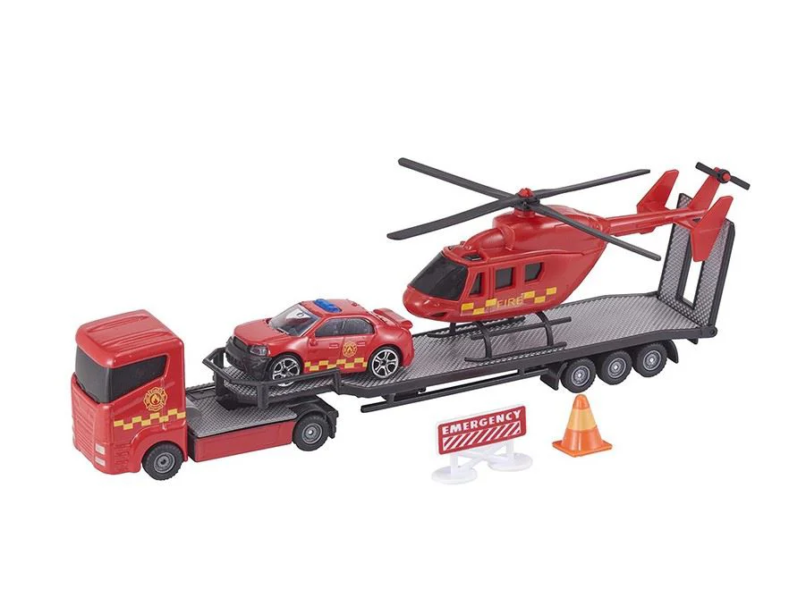 Set de joaca HTI Transportator Teamsterz cu elicopter si masina de politie, (in as.) foto