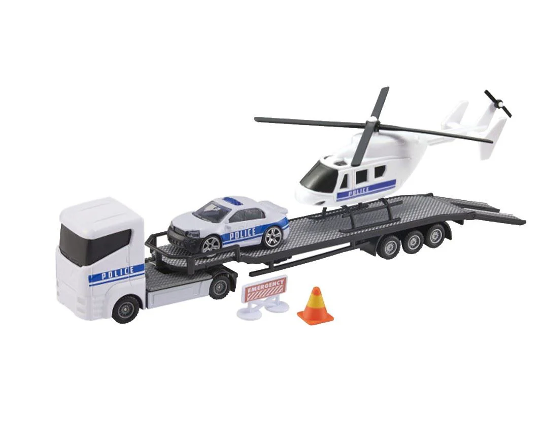 Set de joaca HTI Transportator Teamsterz cu elicopter si masina de politie, (in as.) foto
