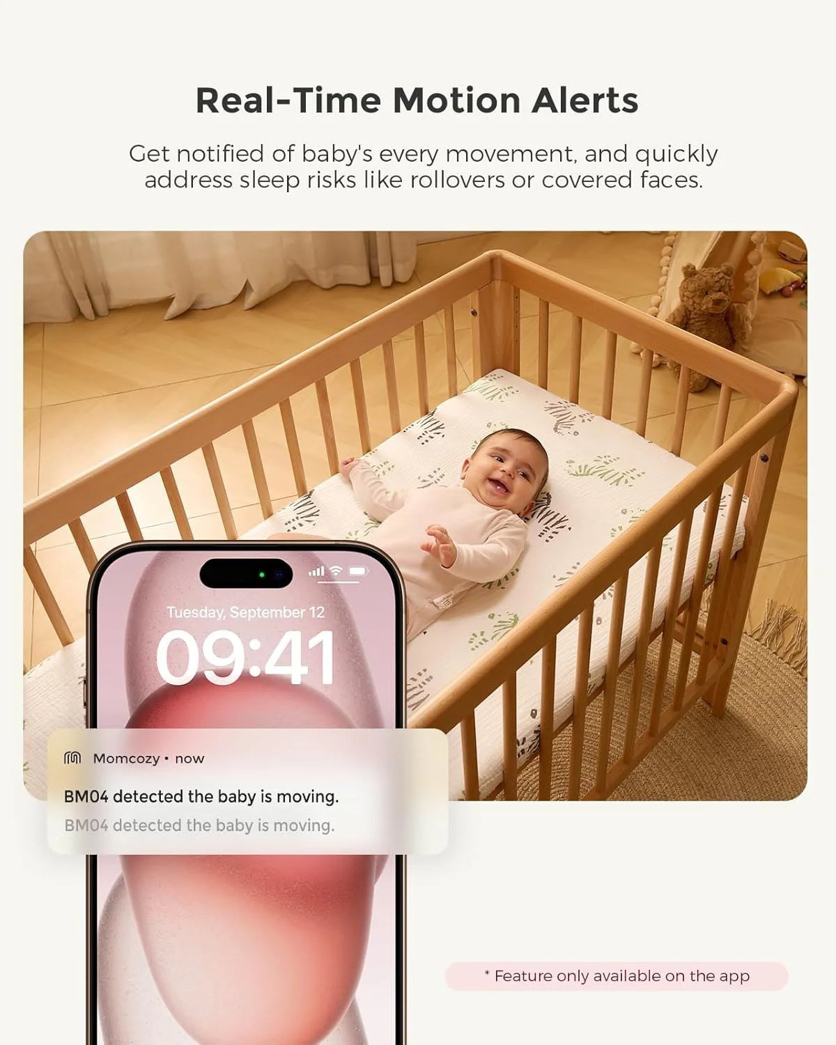 Цифровая видеоняня Momcozy Smart Wifi 5,5" BM04 foto