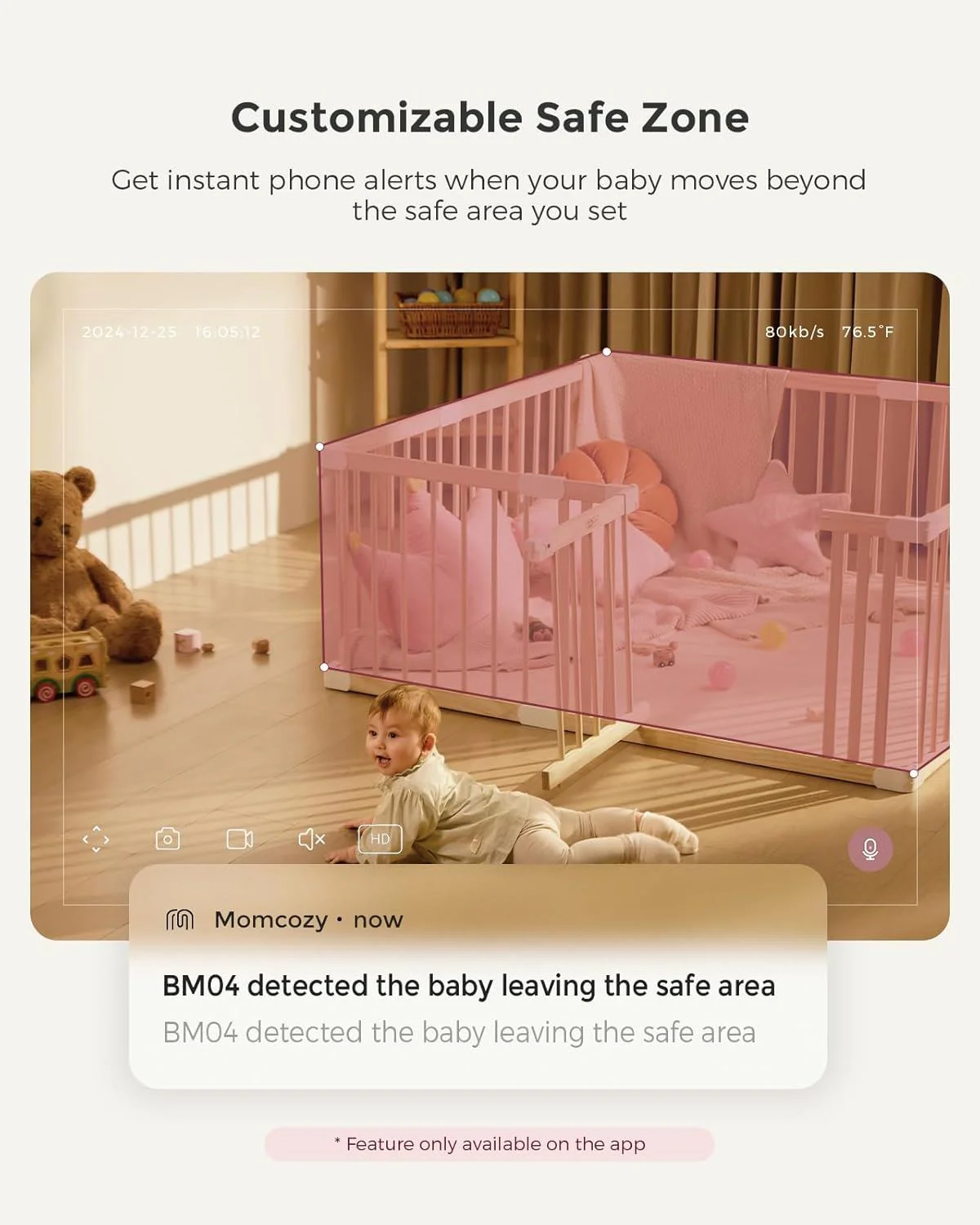 Цифровая видеоняня Momcozy Smart Wifi 5,5" BM04 foto