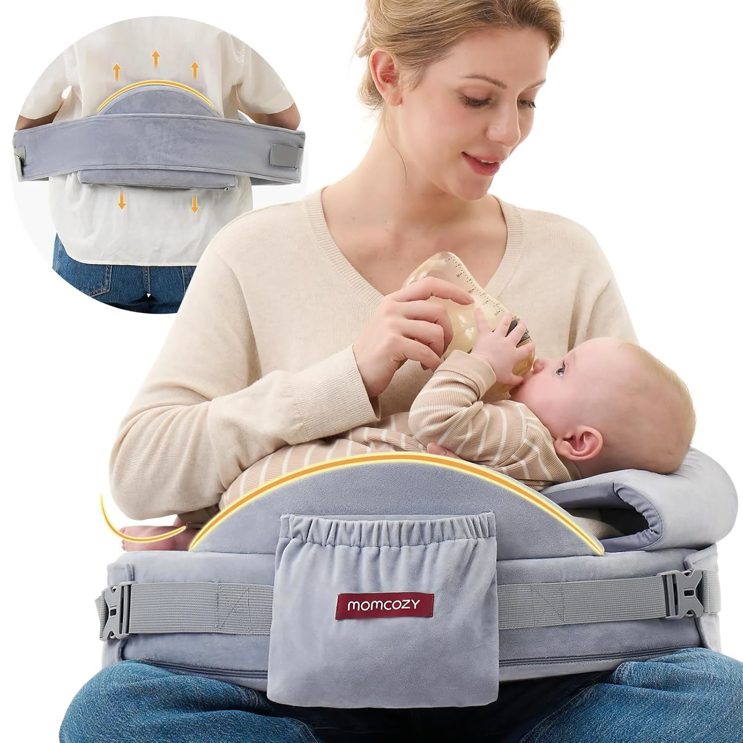 Подушка для кормления Momcozy CozyPro Grey foto