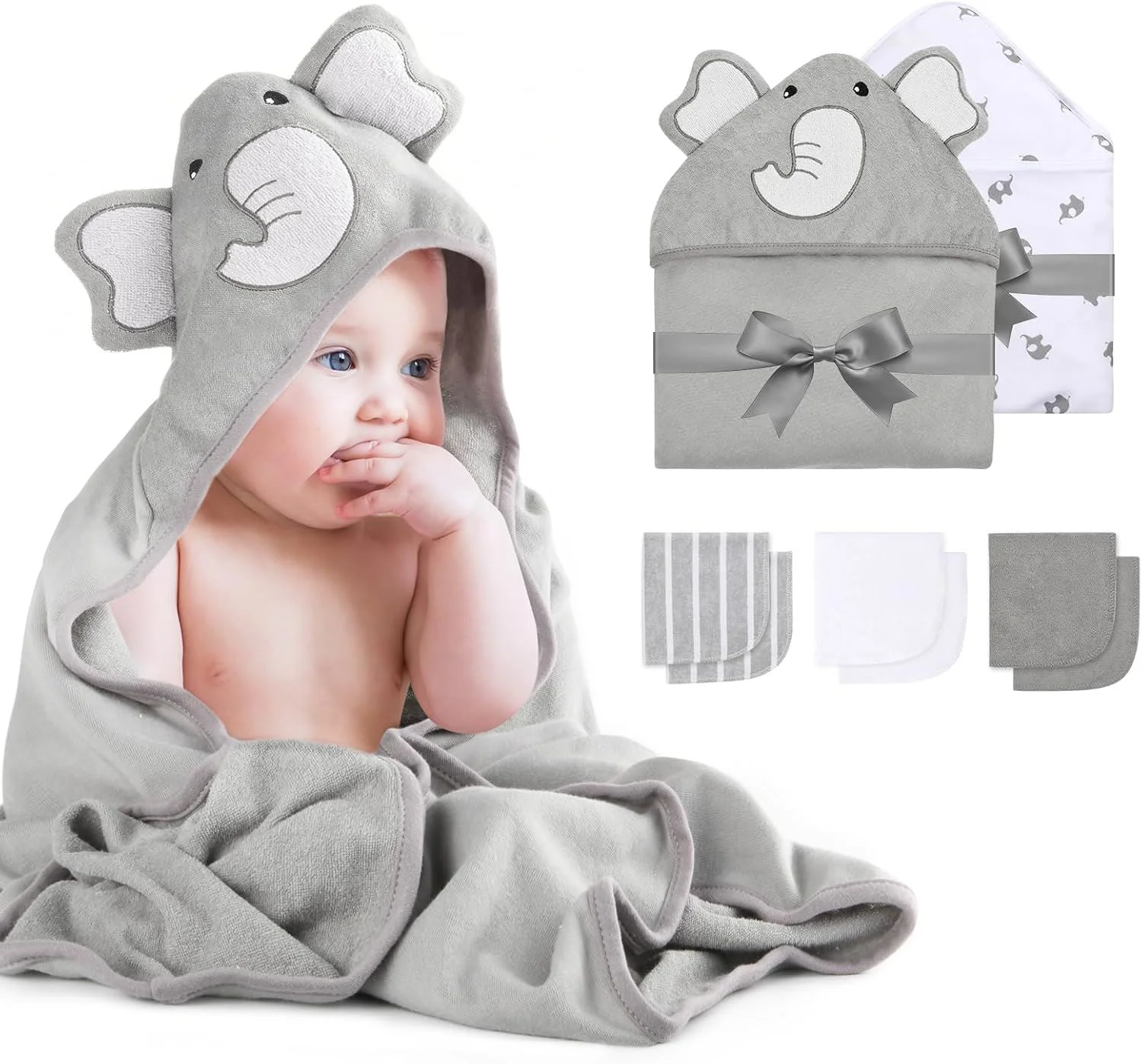 Set prosoape de baie si lavete Momcozy foto