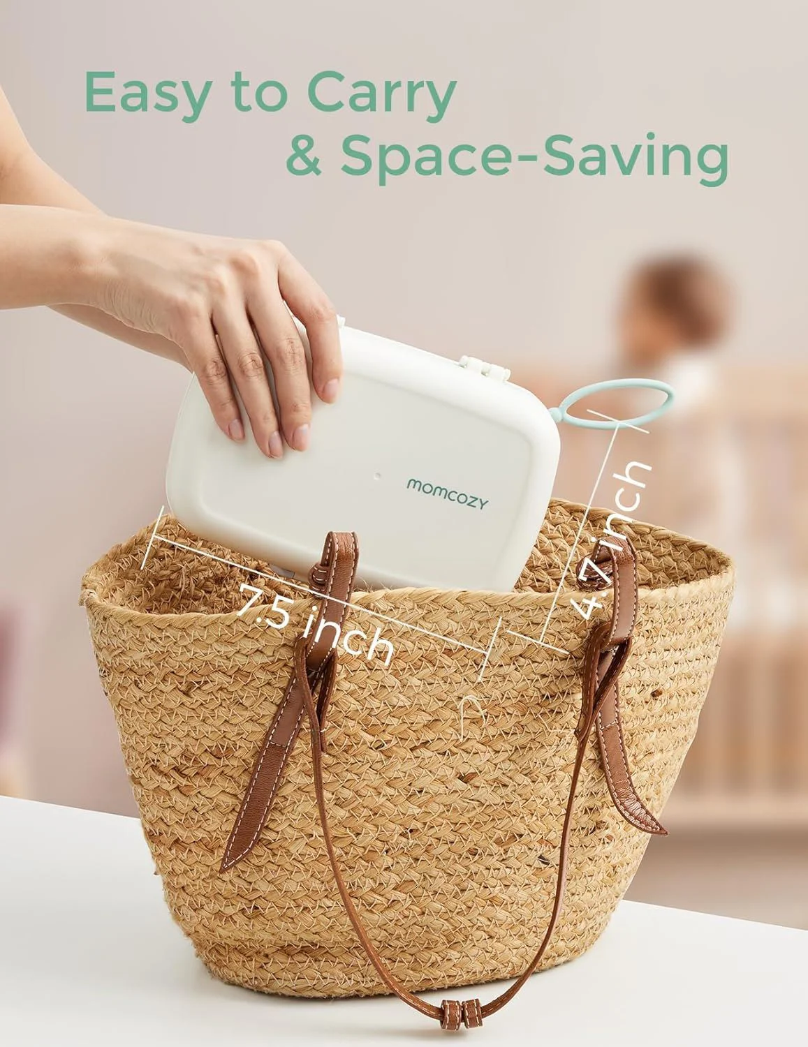 Set pentru curatarea biberoanelor 7 in 1 Momcozy Green foto