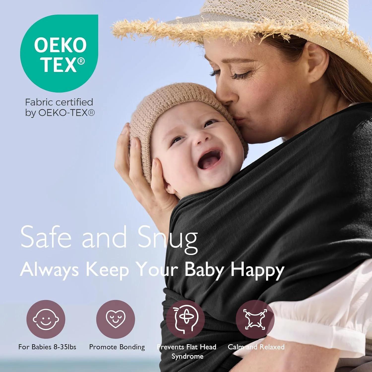 Sling Momcozy Wrap Black foto