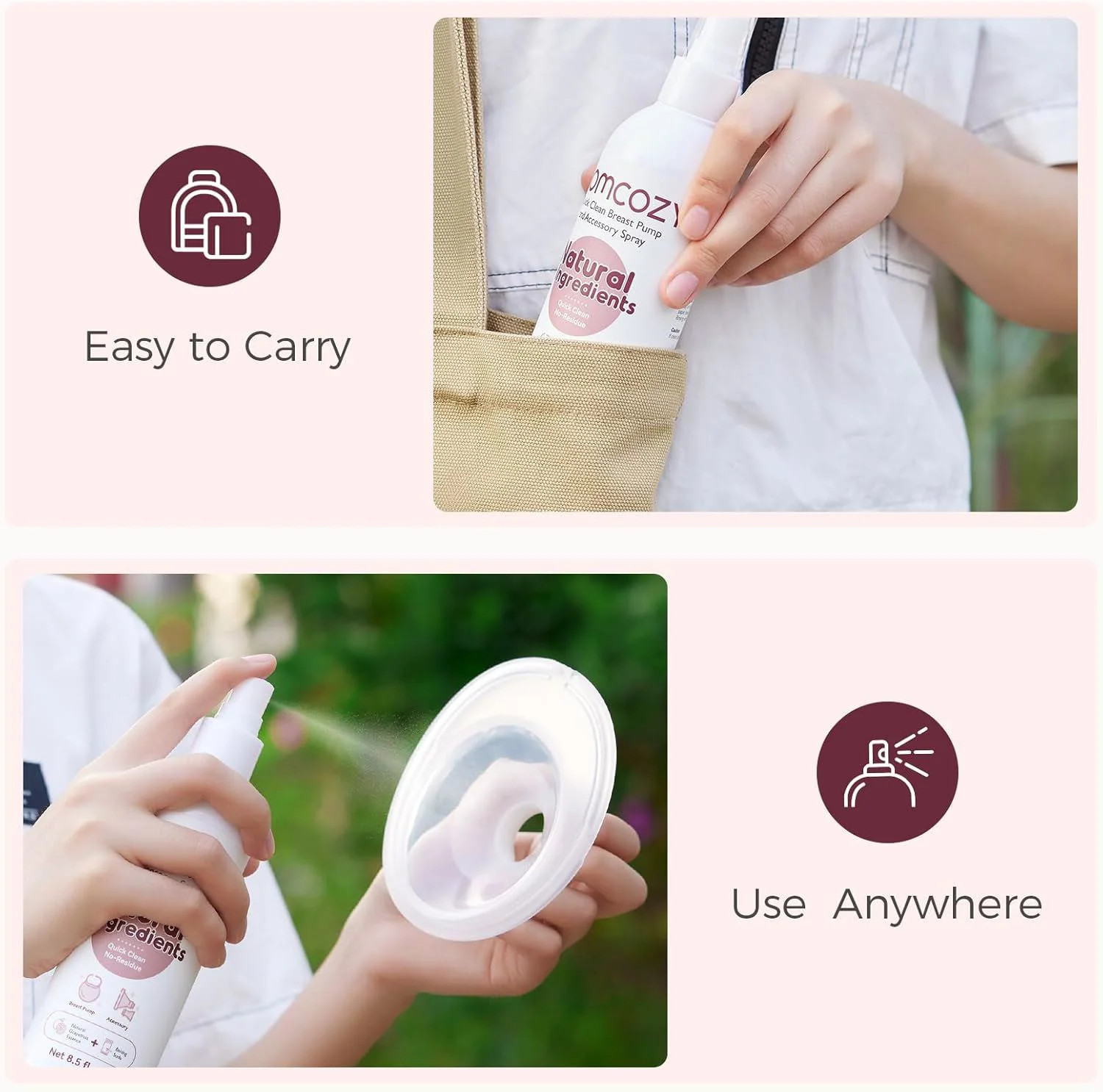 Спрей для очистки молокоотсосов Momcozy foto