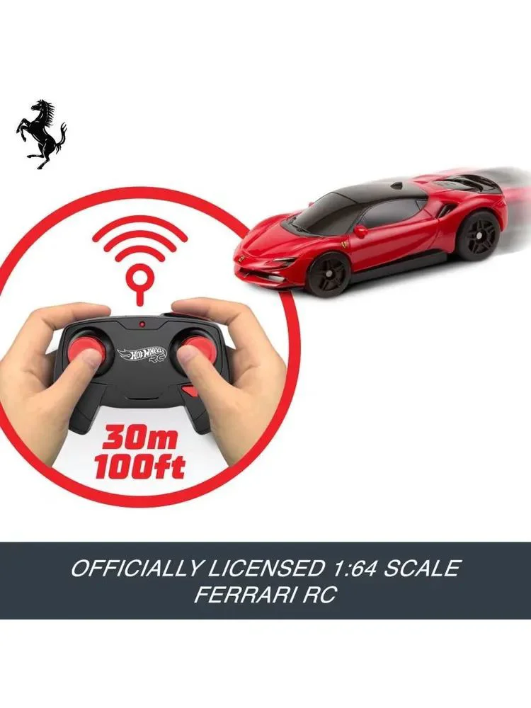 Automobil de curse cu telecomanda Hot Wheels Ferrari SF90 1:64 foto