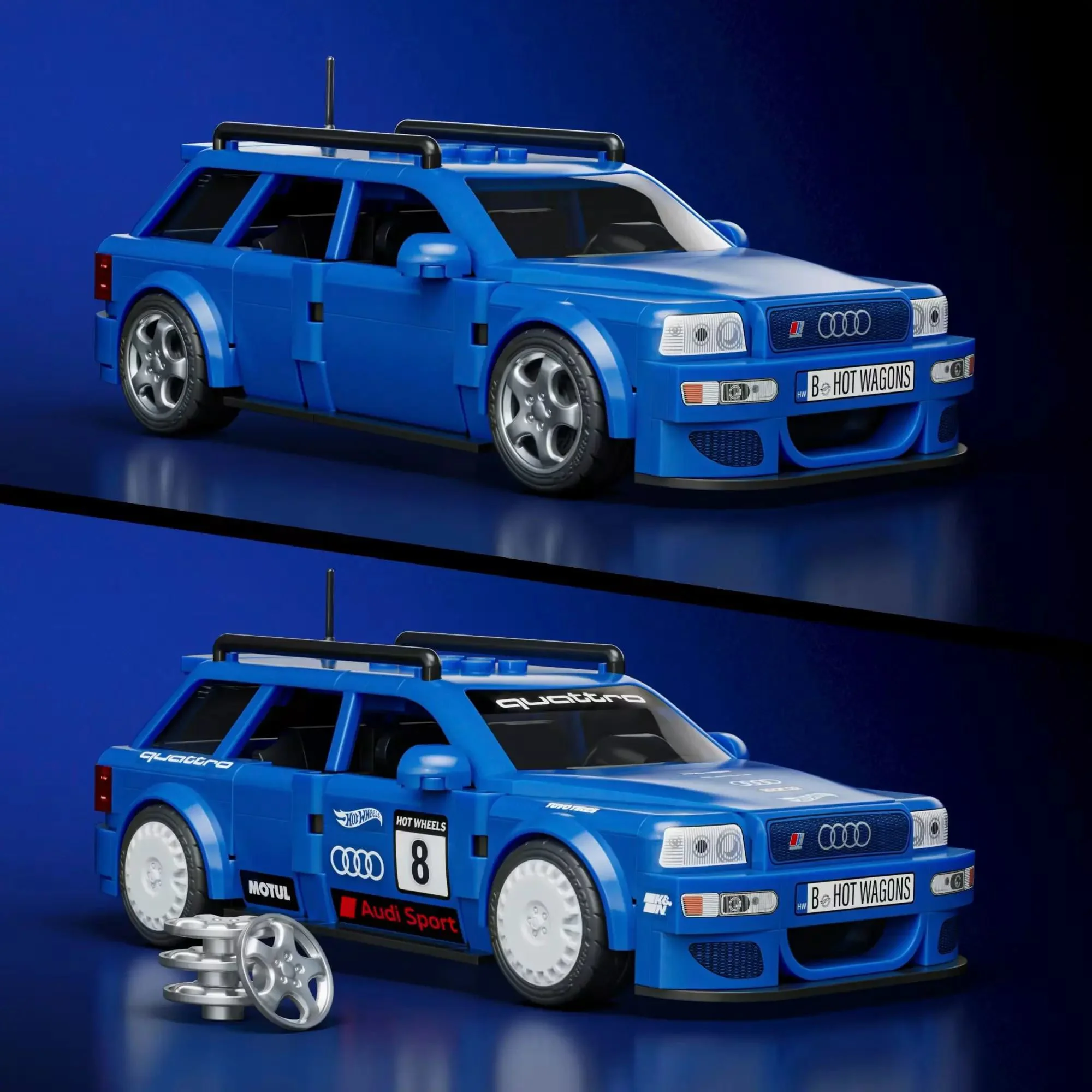Набор для сборки Hot Wheels Audi Avant RS2 (253 детали), scara 1:32 foto