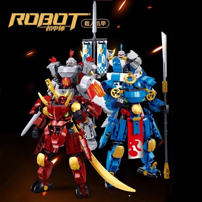 Set de constructie Sluban Samuraiul Albastru, 230 piese foto