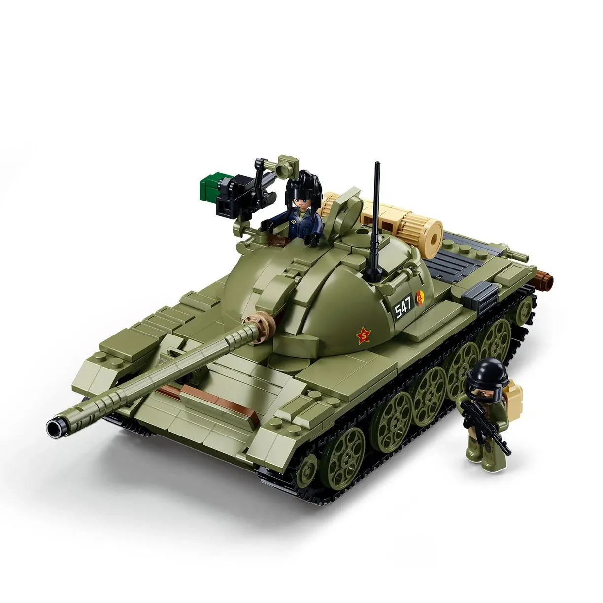 Set de constructie Sluban Tanc T-54S, scara 1:35, 604 piese foto
