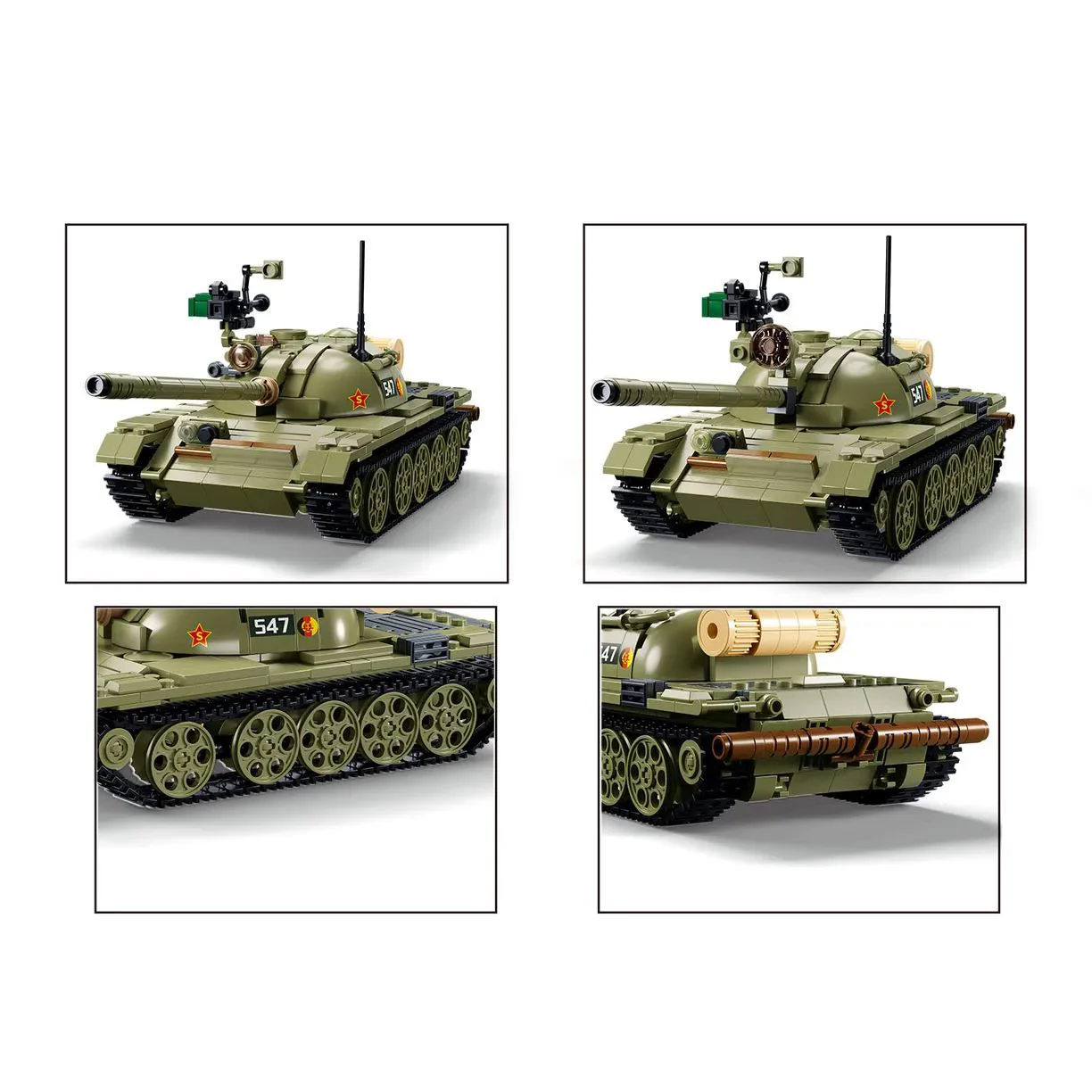 Set de constructie Sluban Tanc T-54S, scara 1:35, 604 piese foto