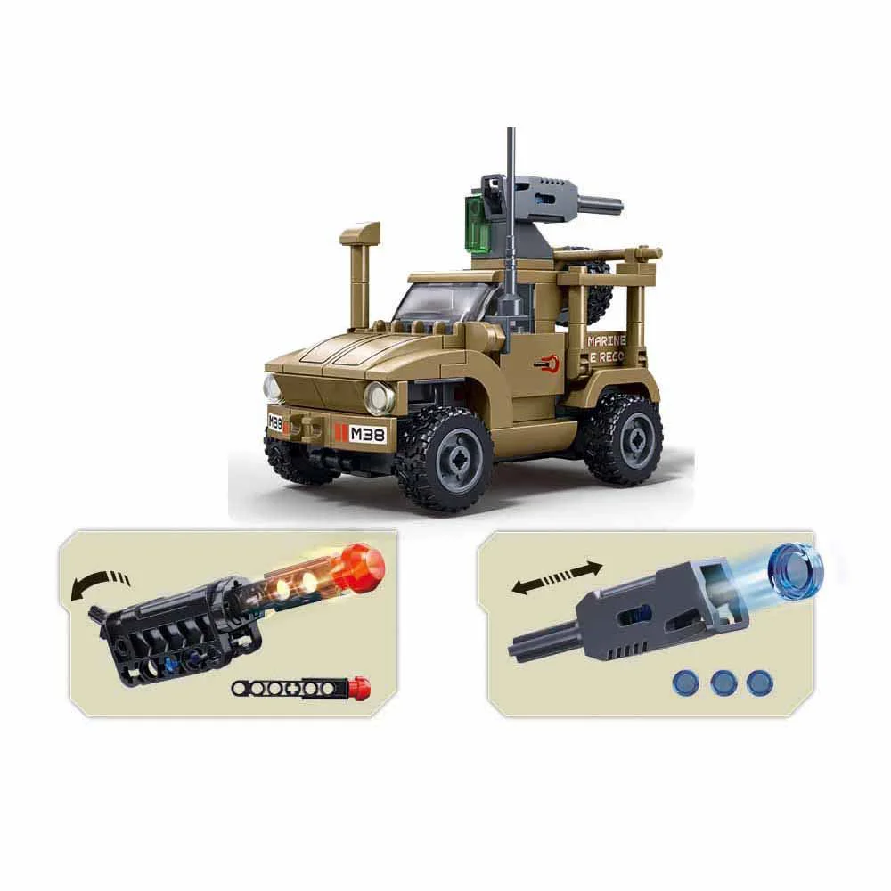 Set de constructie Sluban Vehicule militare, 744 piese foto