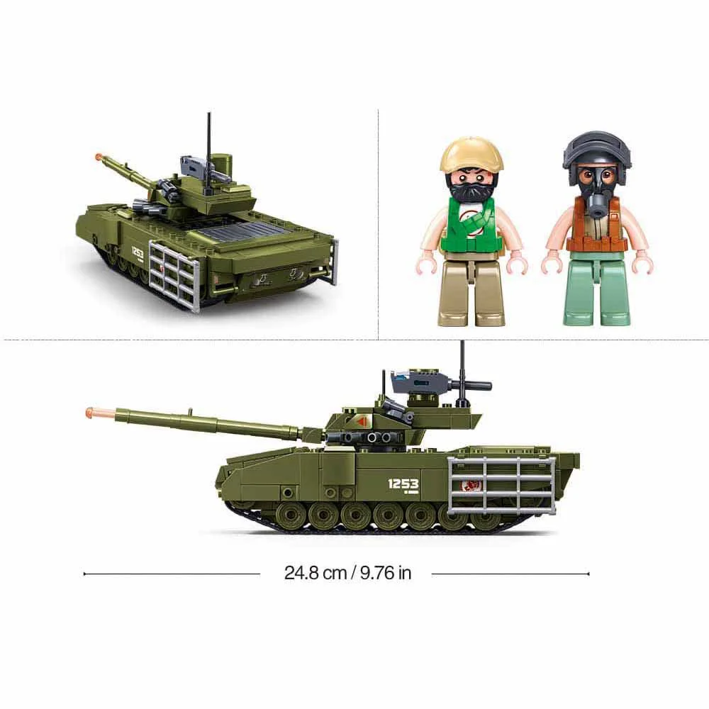 Set de constructie Sluban Army T-14S, 319 piese foto