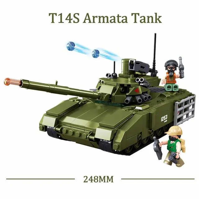 Set de constructie Sluban Army T-14S, 319 piese foto