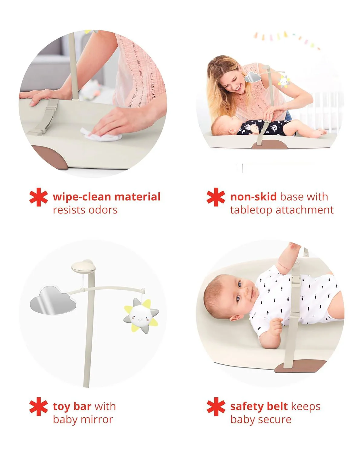 Suport pentru infasat Skip Hop Nursery Style Oat foto