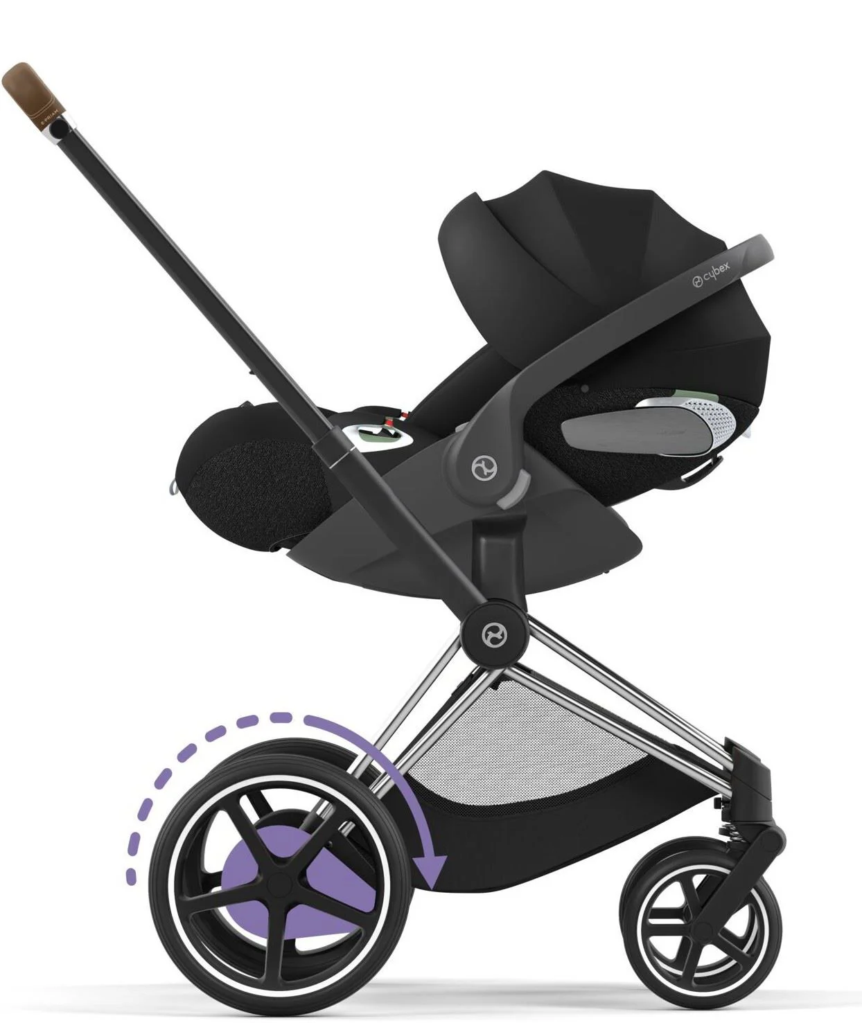 Cadru pentru carucior Cybex e-Priam RBA Chrome Brown Chrome foto