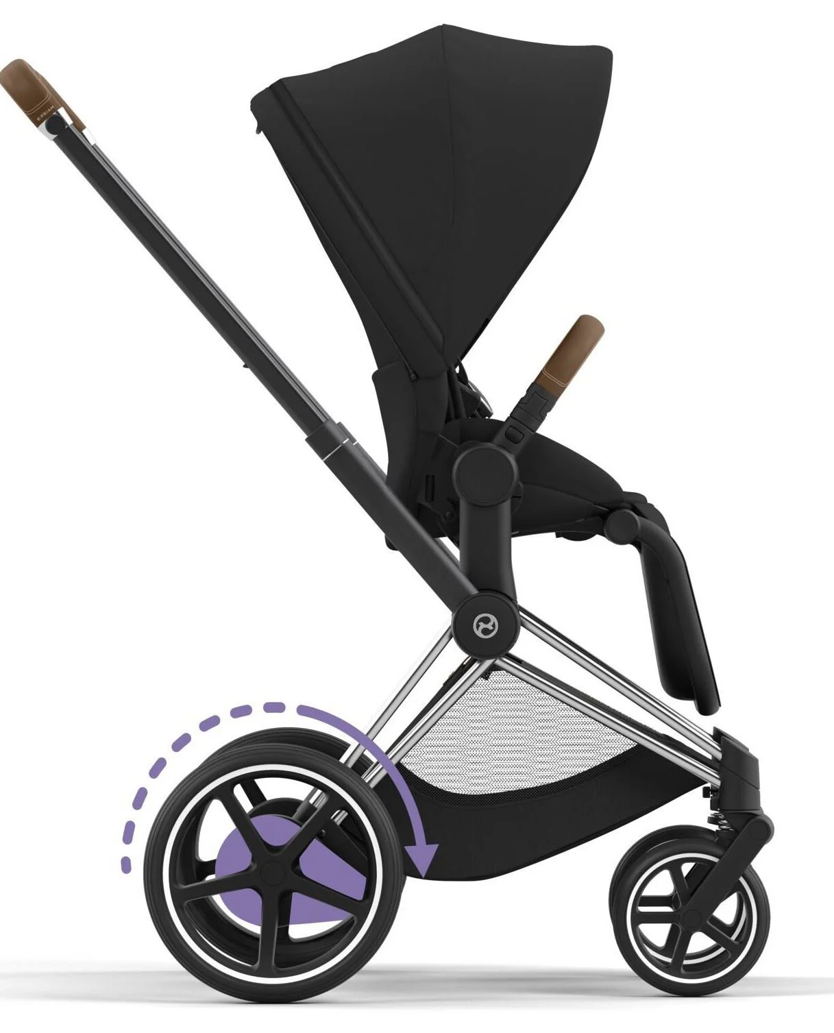 Cadru pentru carucior Cybex e-Priam RBA Chrome Brown Chrome foto