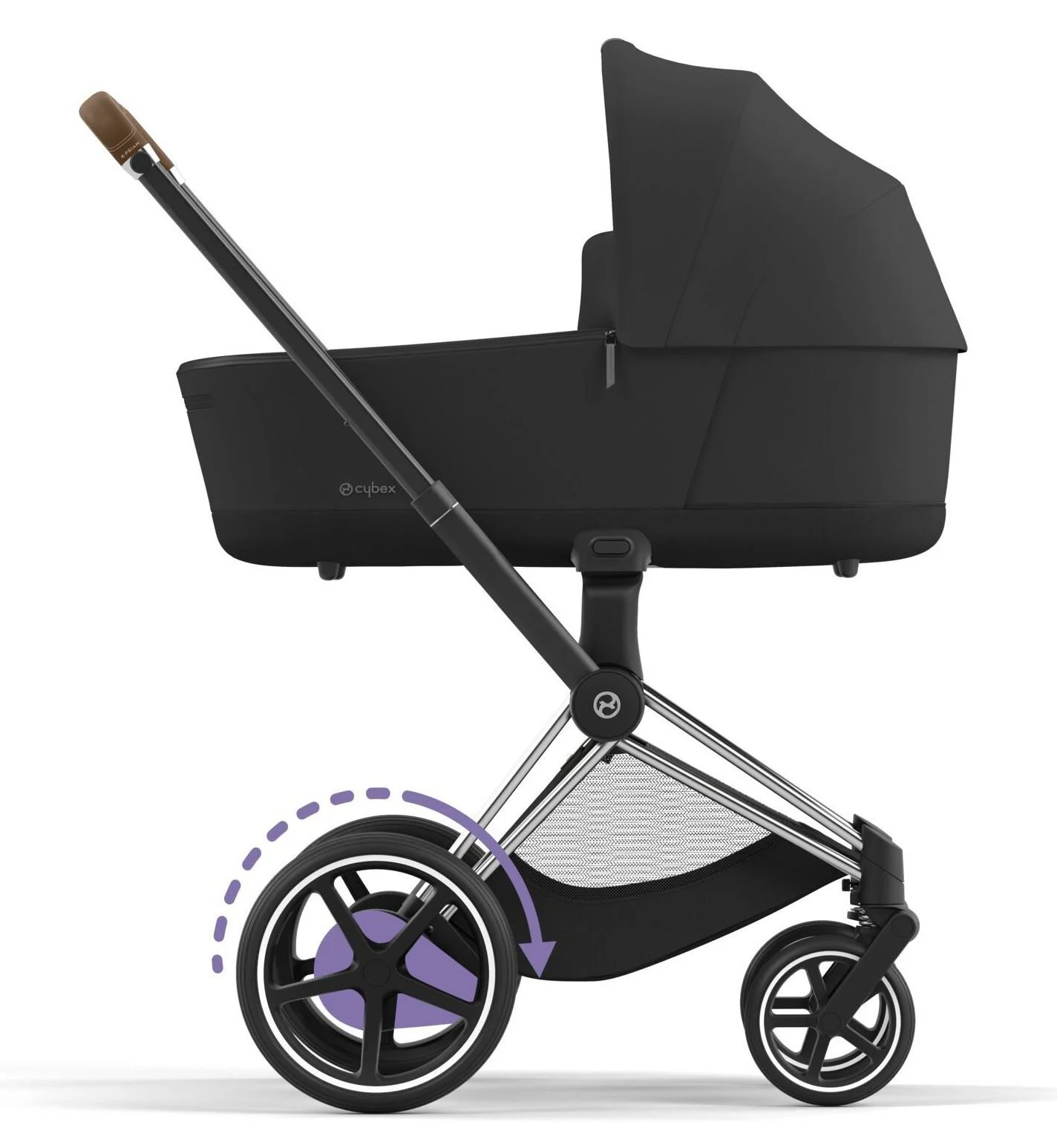 Cadru pentru carucior Cybex e-Priam RBA Chrome Brown Chrome foto