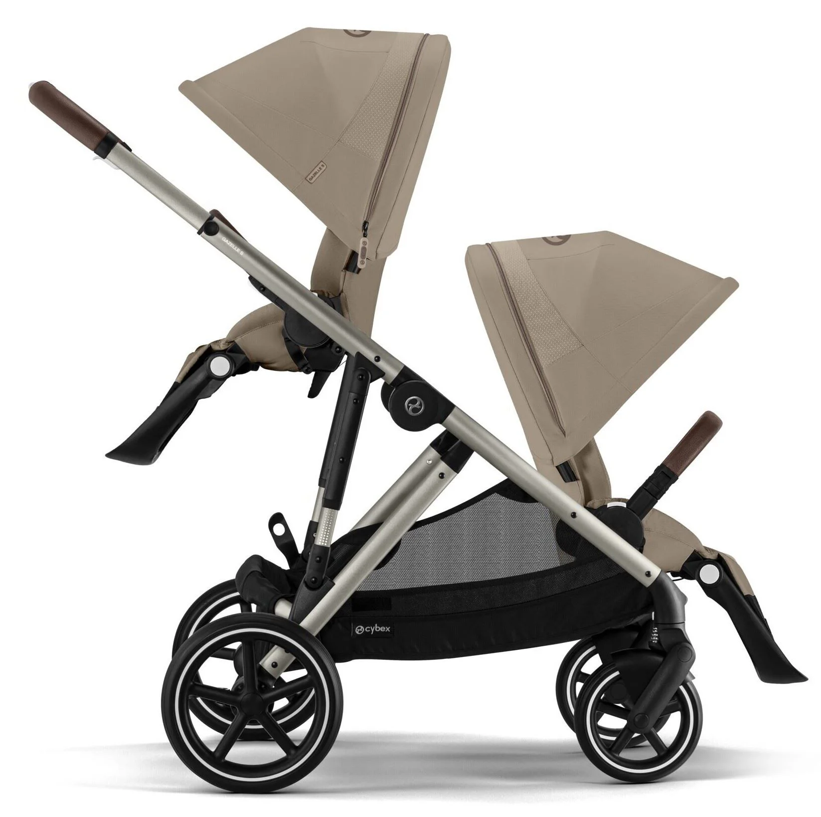 Двойная коляска Cybex Gazelle S TPE BP Almond Beige foto